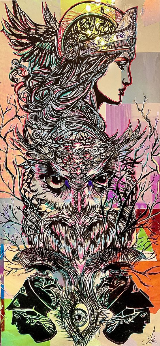 Athena Totem — original painting by Jessica Gorlicky