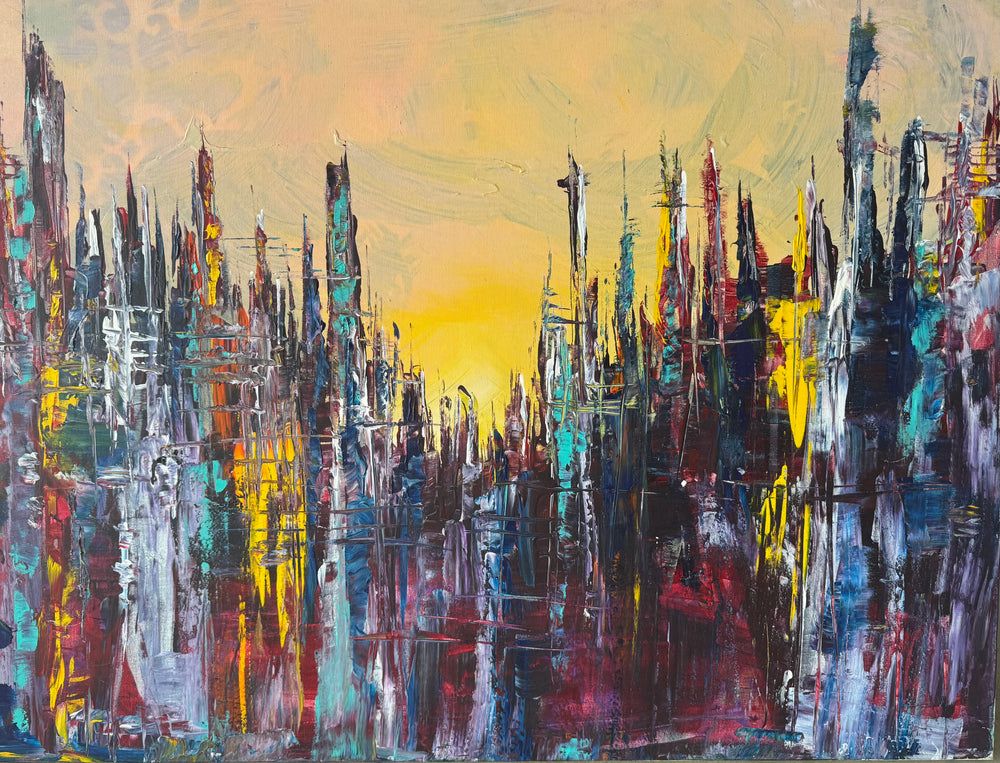 Metropolis Mirage — original painting by Jessica Gorlicky